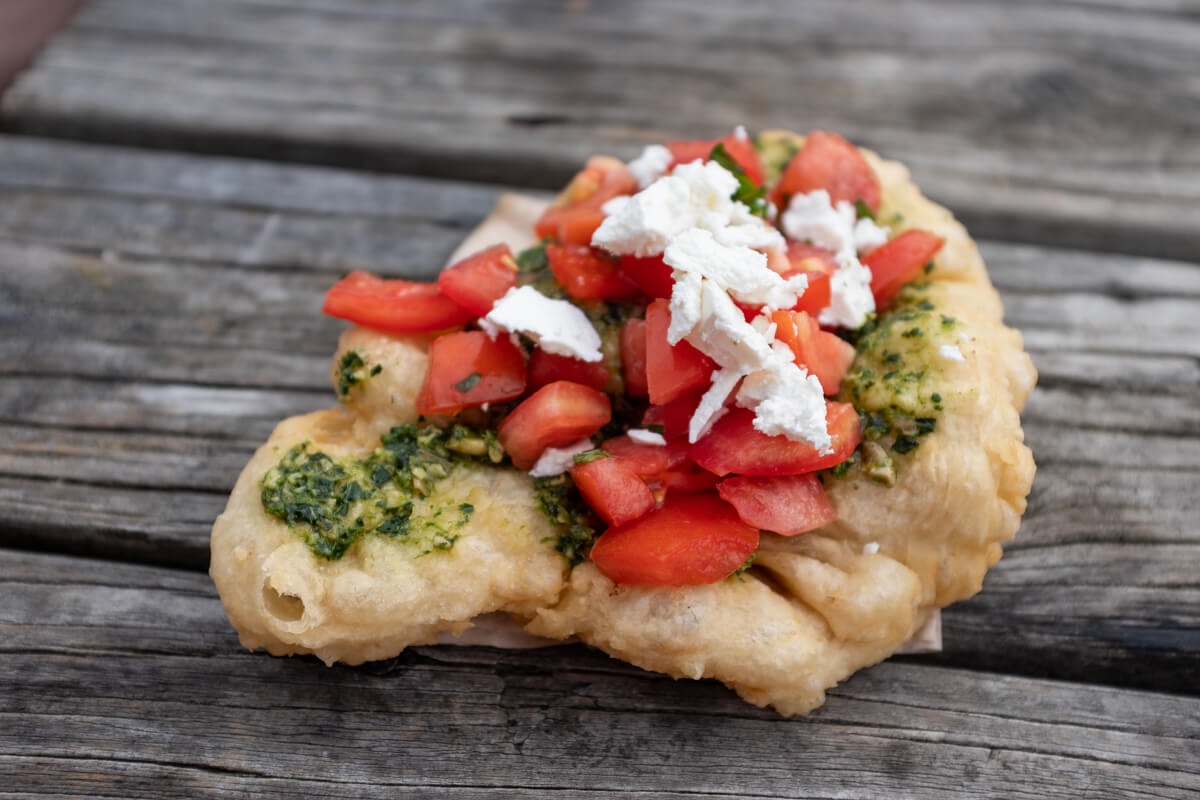 Lango's Hungarian fried bread puff. Photo: Alex Blackwood.
